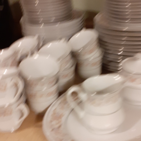 Silverie fine china china set Dining 2 Pc Silverie Fine China China